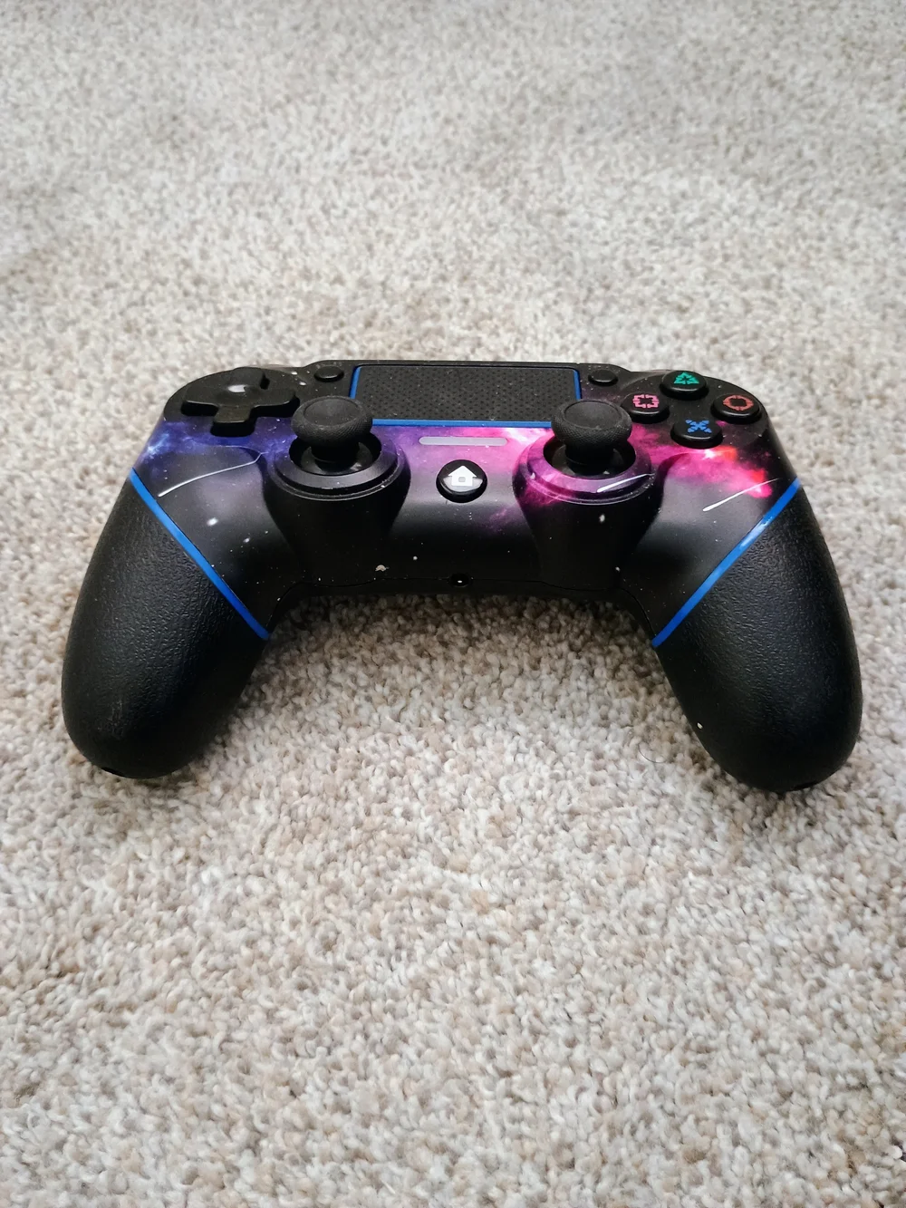 AceGamer PS4 DualShock-Style Galaxy Wireless Controller - Black/Purple/Pink
